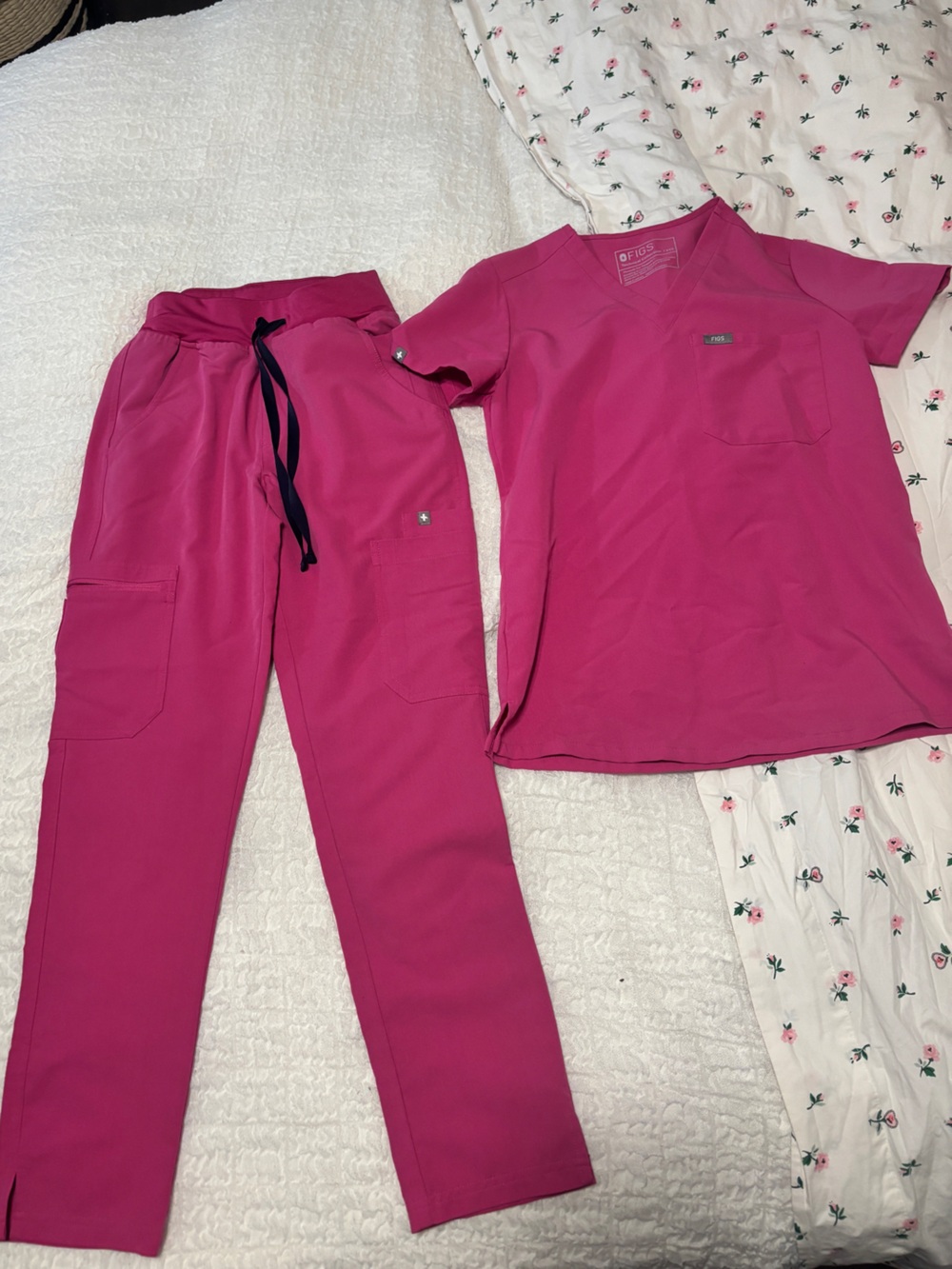 Figs Scrub Set Fuchsia Pink